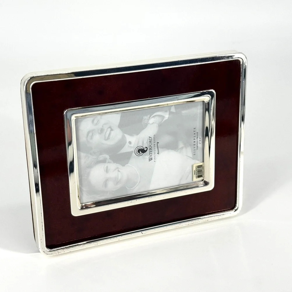Waterford Wentworth Fine Silver Plate Mahogany Picture Fame